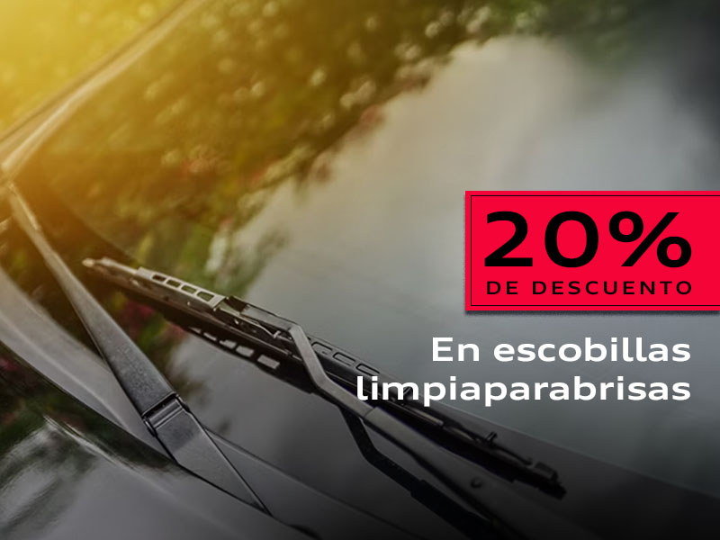 Hasta un 20% de descuento en escobillas limpiaparabrisas para tu Audi