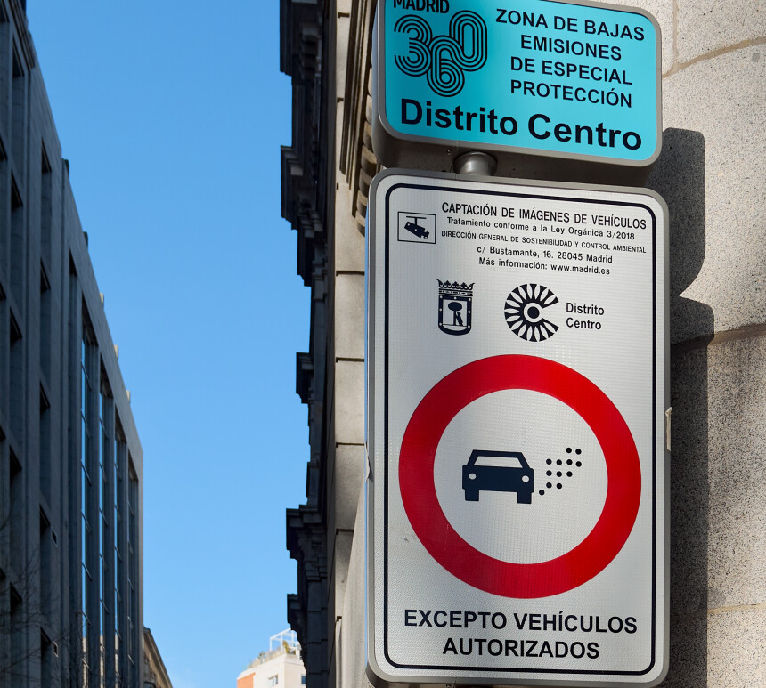 zonas de bajas emisiones en Madrid
